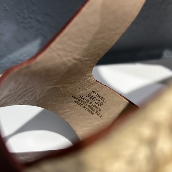 Vince Camuto Sandals Tinsell Sling Back Espadrille Wedge Platform Open Toe 9M - Picture 7 of 11